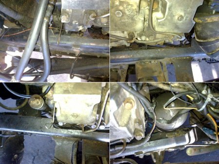 Кусок рамы вырезанный под двигатель КамАЗ-740